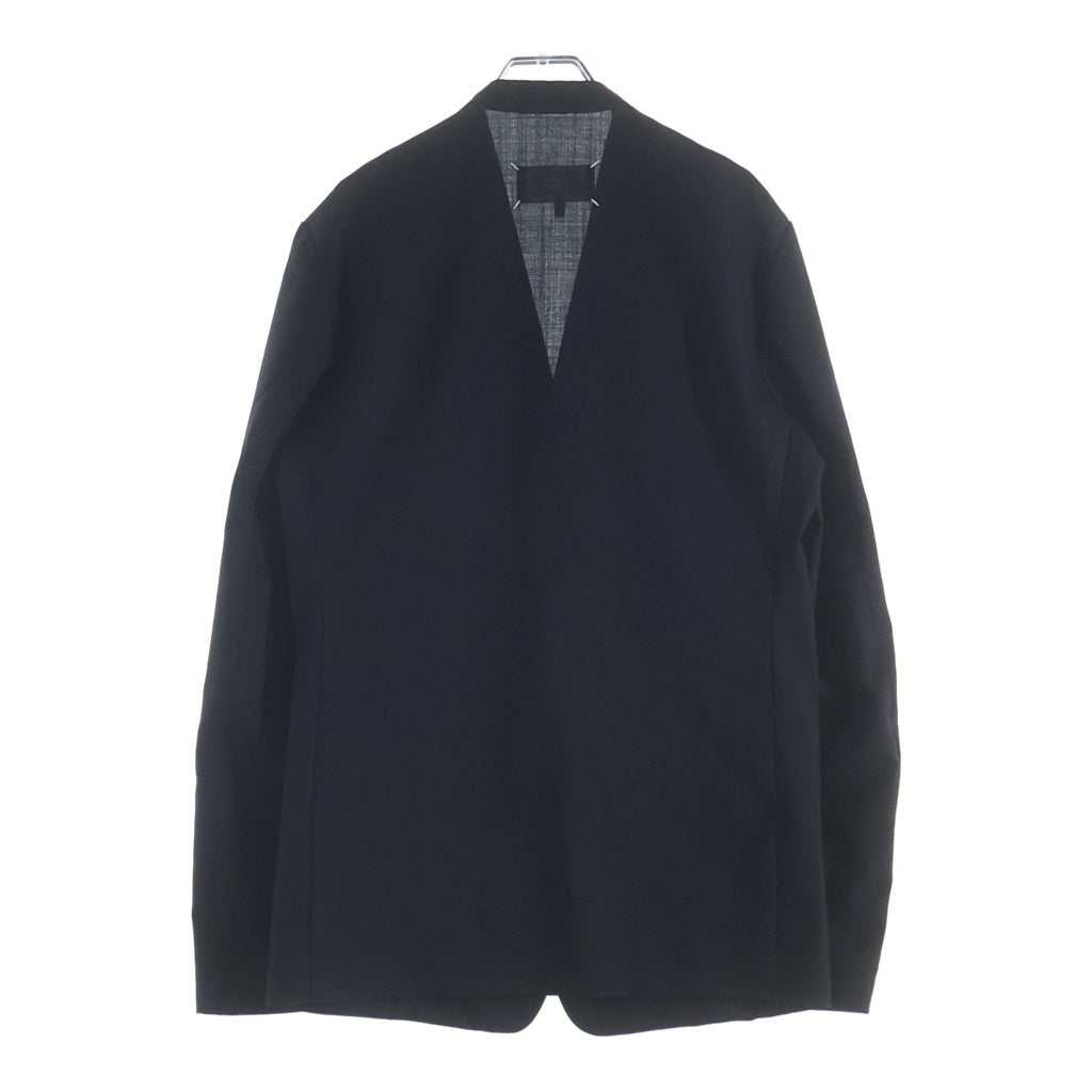 Maison Margiela(メゾンマルジェラ) 21SS ボタンレステーラードジャケットノーカラージャケット S50BN0370 ブラック