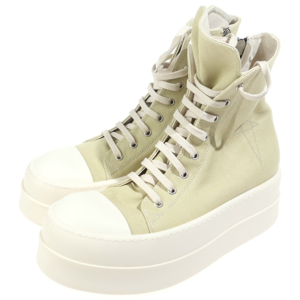 DRKSHDW(ダークシャドウ) DOUBLE BUMPER SNEAKS ダブルバンパー キャンバスハイカットスニーカー ベージュ DS01E3831-DOEM9