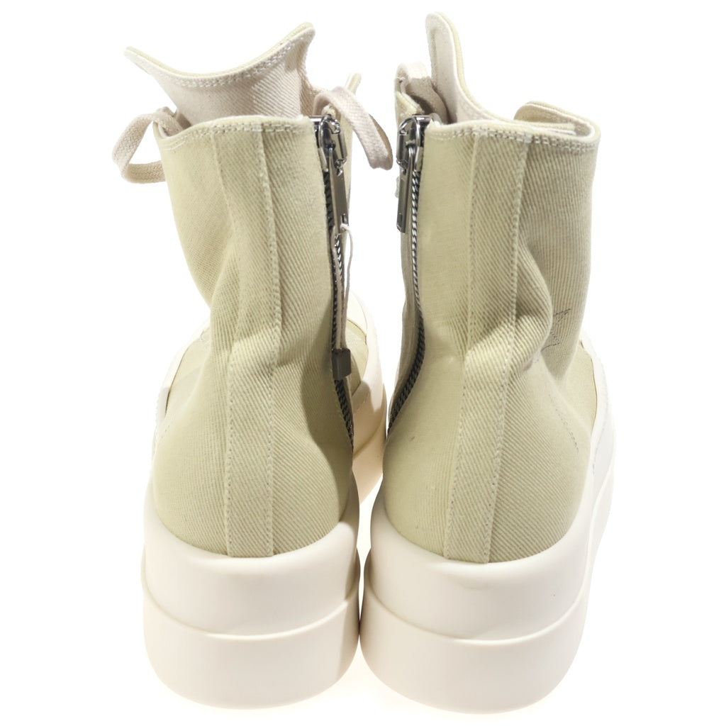 DRKSHDW(ダークシャドウ) DOUBLE BUMPER SNEAKS ダブルバンパー キャンバスハイカットスニーカー ベージュ DS01E3831-DOEM9