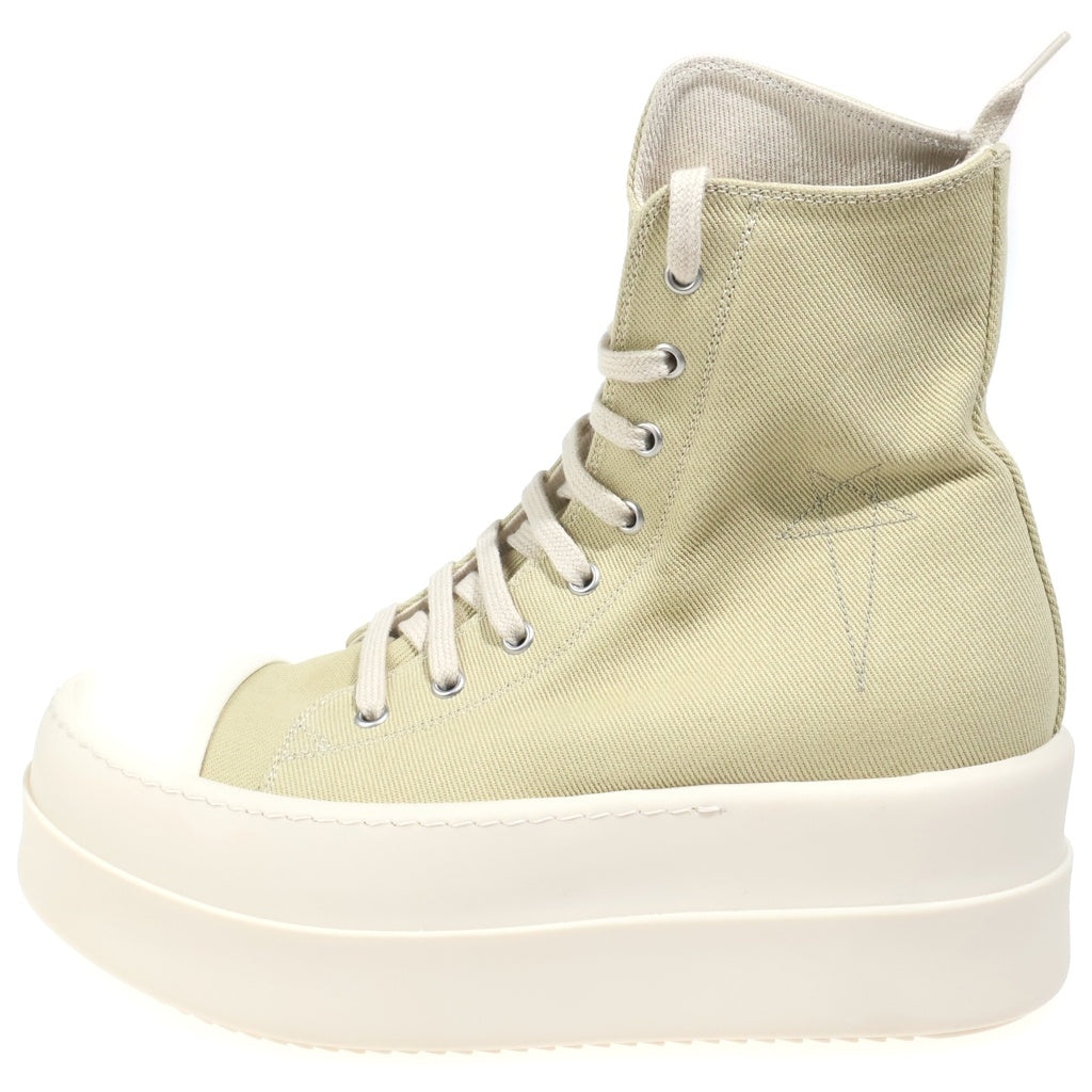 DRKSHDW(ダークシャドウ) DOUBLE BUMPER SNEAKS ダブルバンパー キャンバスハイカットスニーカー ベージュ DS01E3831-DOEM9