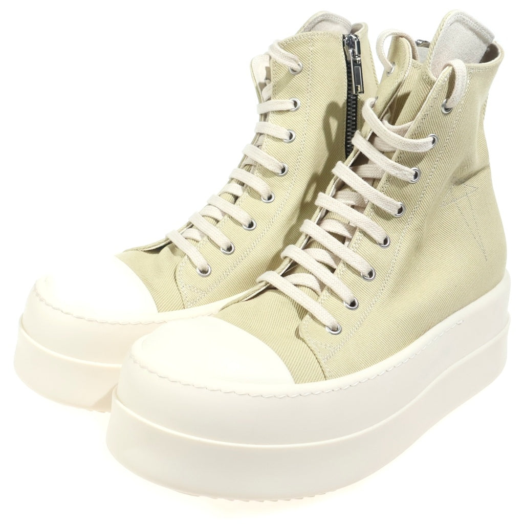DRKSHDW(ダークシャドウ) DOUBLE BUMPER SNEAKS ダブルバンパー キャンバスハイカットスニーカー ベージュ DS01E3831-DOEM9