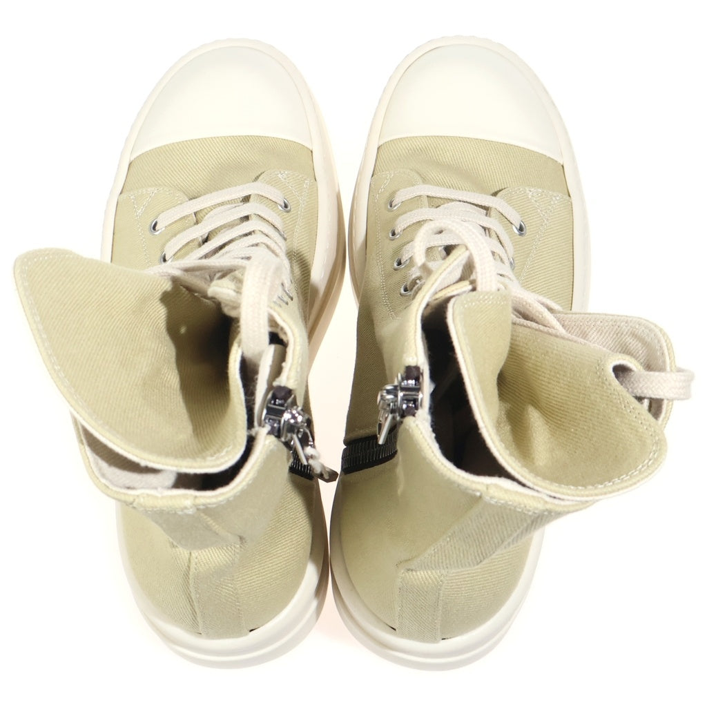 DRKSHDW(ダークシャドウ) DOUBLE BUMPER SNEAKS ダブルバンパー キャンバスハイカットスニーカー ベージュ DS01E3831-DOEM9
