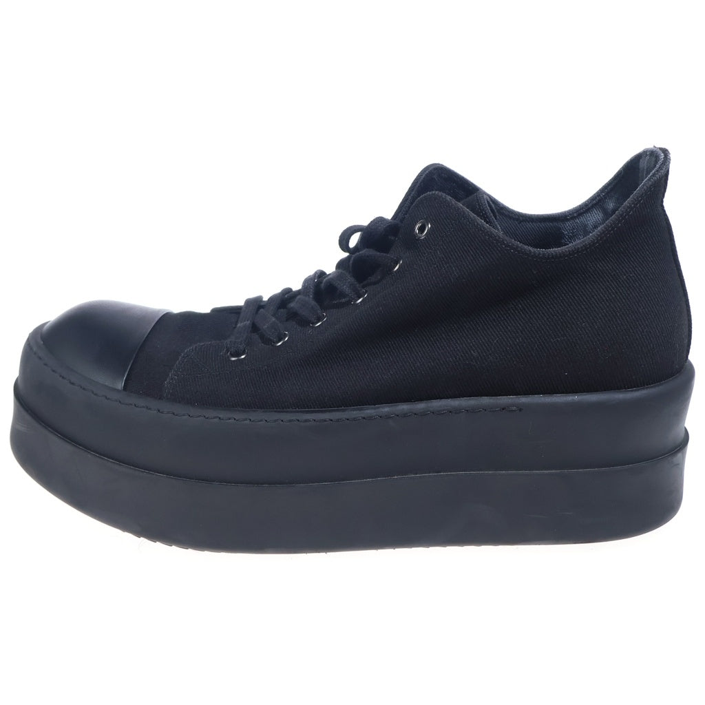 DRKSHDW(ダークシャドウ) DOUBLE BUMPER SNEAKS ダブルバンパー キャンバスローカットスニーカー ブラック