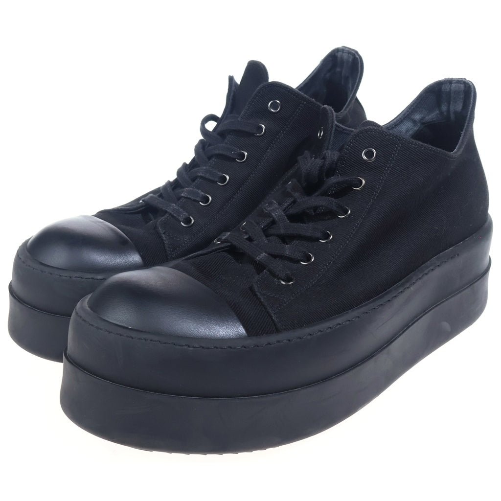 DRKSHDW(ダークシャドウ) DOUBLE BUMPER SNEAKS ダブルバンパー キャンバスローカットスニーカー ブラック