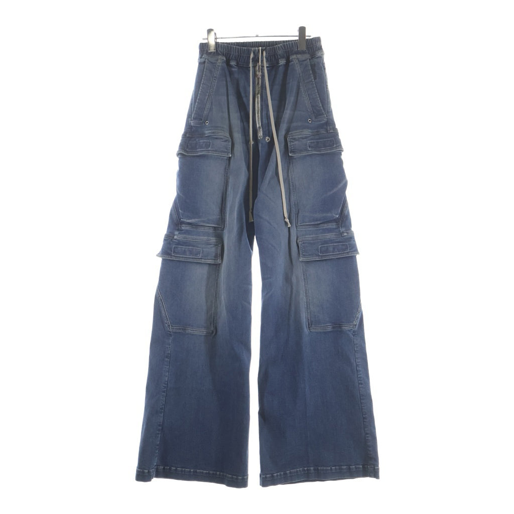 DRKSHDW(ダークシャドウ) DENIM DOUBLE CARGO JUMBO BELASデニム ダブルカーゴ ジャンボベラ ワイドデニムパンツ インディゴ DS01E3324-SDWB