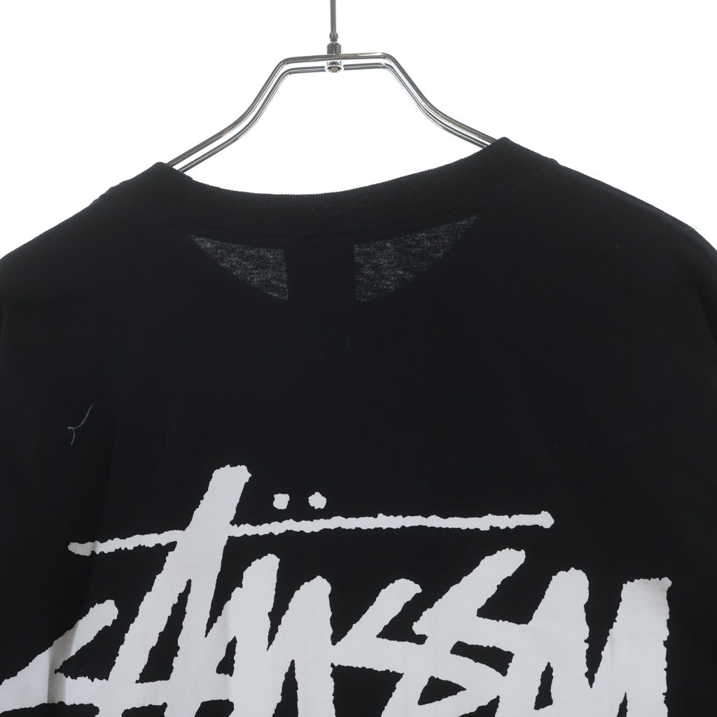 STUSSY(ステューシー) GUAM限定 両面プリント クルーネック 長袖Tシャツ ブラック