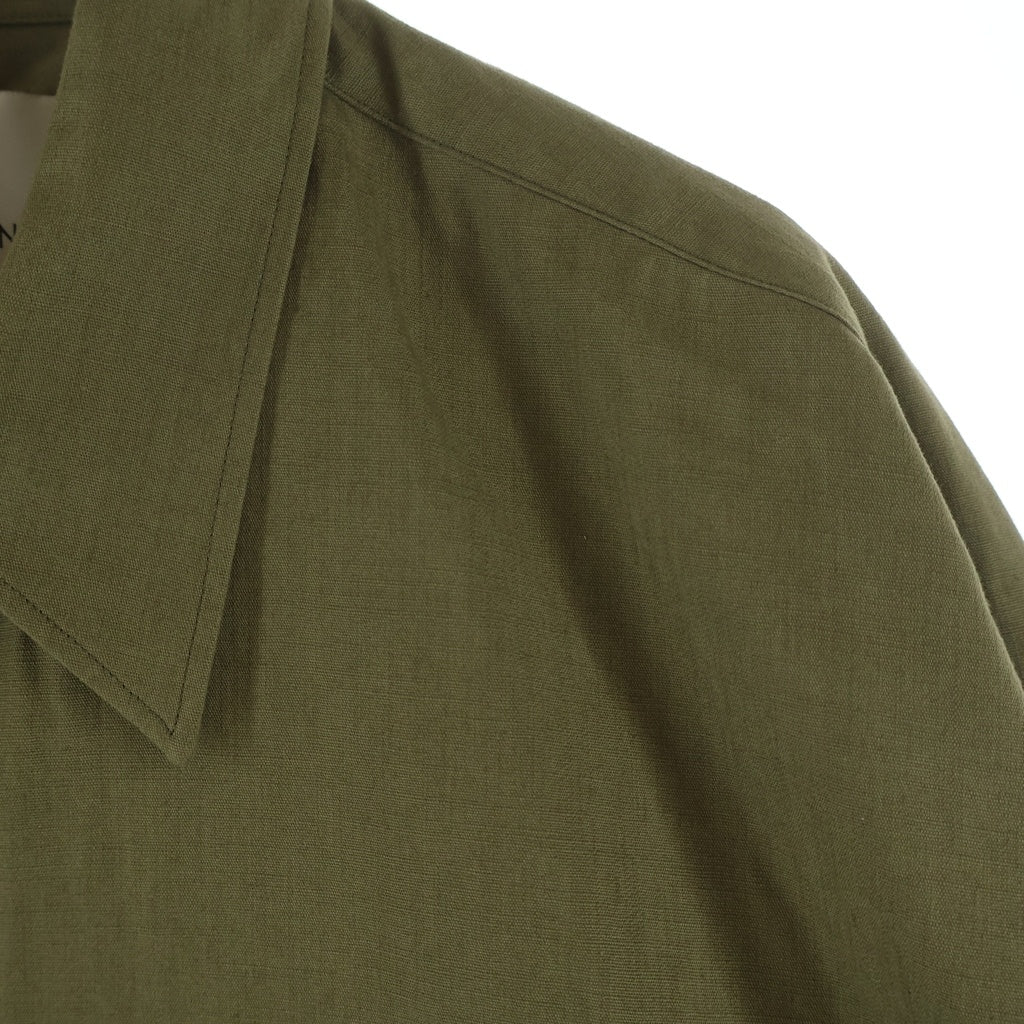 STUDIO NICHOLSON(スタジオニコルソン) SOLST SHIRT 51-10-852018 ヴィンテージコットン 長袖シャツ ミリタリーグリーン