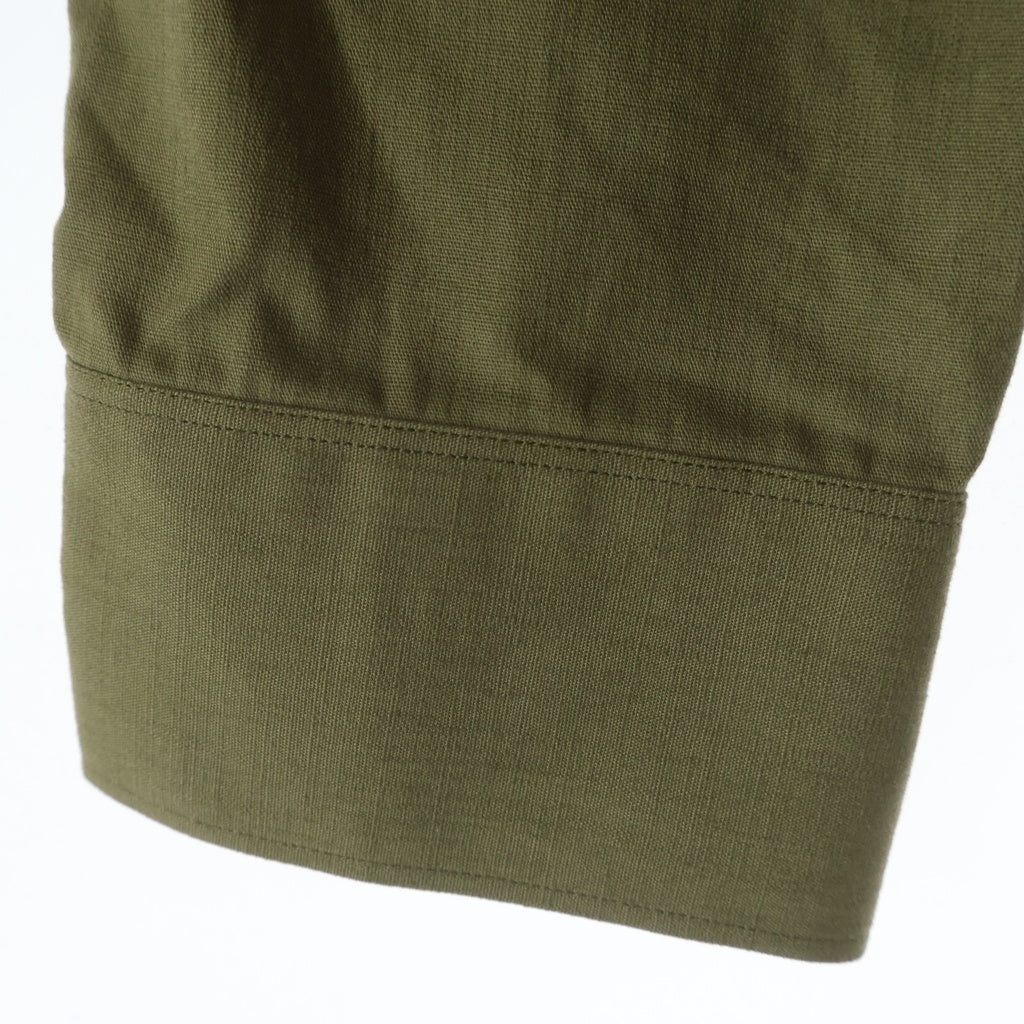 STUDIO NICHOLSON(スタジオニコルソン) SOLST SHIRT 51-10-852018 ヴィンテージコットン 長袖シャツ ミリタリーグリーン