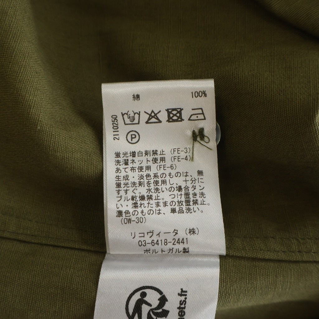 STUDIO NICHOLSON(スタジオニコルソン) SOLST SHIRT 51-10-852018 ヴィンテージコットン 長袖シャツ ミリタリーグリーン
