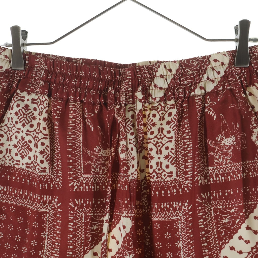 KITH(キス) 24SS Silk Twill Lewis Short KHM060592 シルクツイル バンダナ柄 ショーツ ハーフパンツ レッド