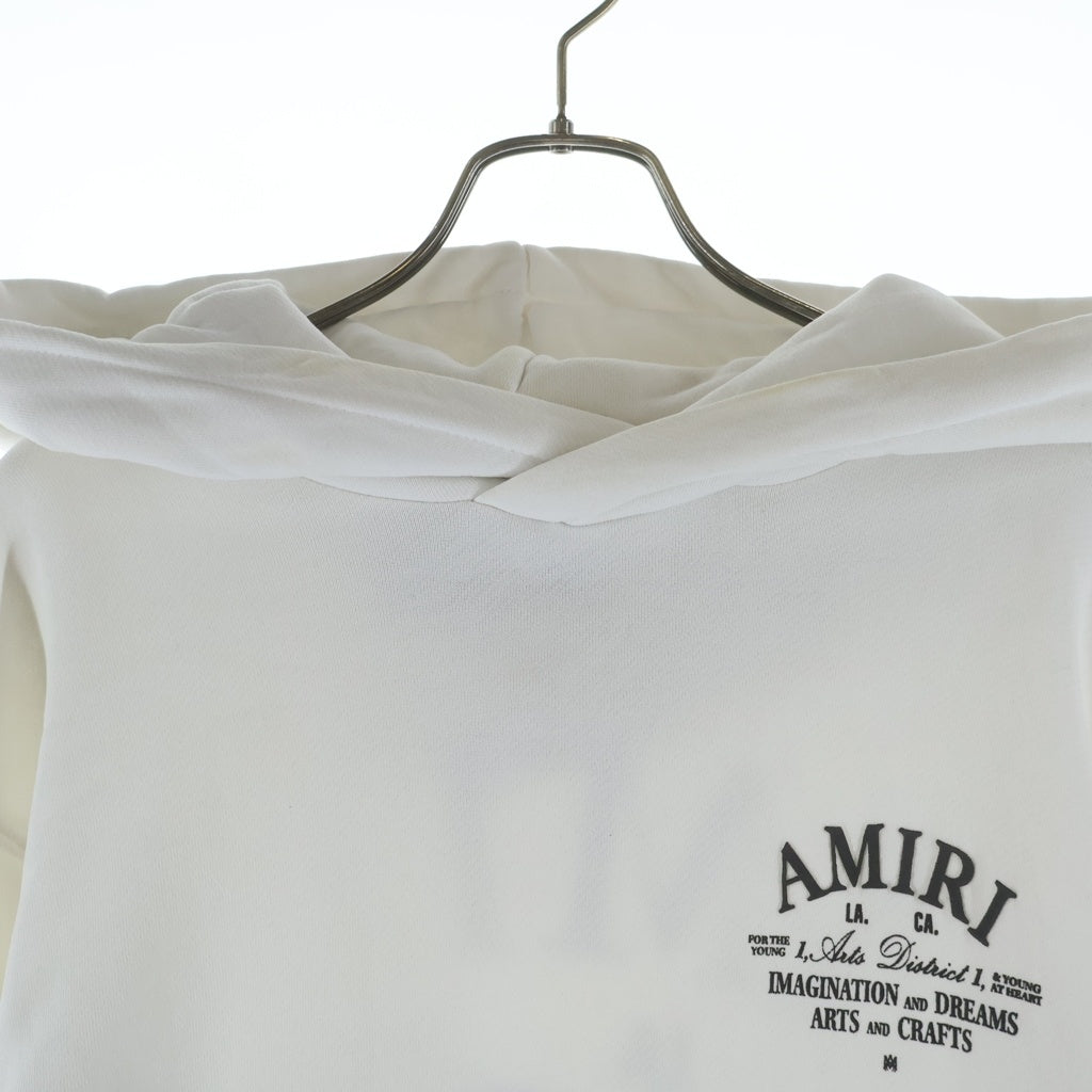 AMIRI(アミリ) Arts District Logo Hoodie プルオーバースウェットパーカー フーディー ホワイト