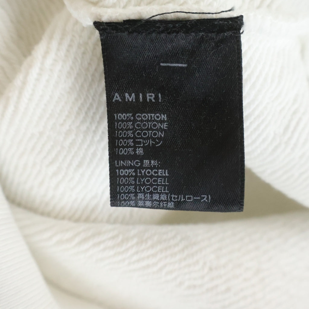 AMIRI(アミリ) Arts District Logo Hoodie プルオーバースウェットパーカー フーディー ホワイト