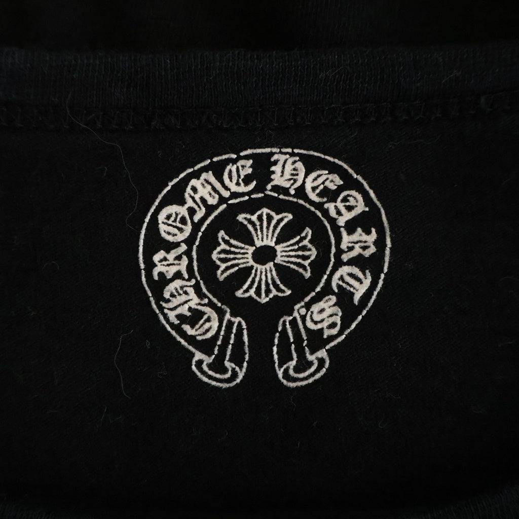 CHROME HEARTS(クロムハーツ) CH L/ST-SHIRT ホースシュープリント ラグランスリーブ 長袖Tシャツ ロンT ブラック