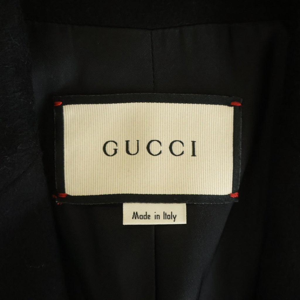 GUCCI(グッチ) 3B Wool Coat ウールチェスターコート ロングコート ブラック 455739 ZGW07