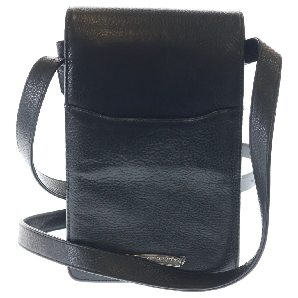 CHROME HEARTS(クロムハーツ) DAGGER FLAP ダガー装飾 フラップ レザーショルダーバッグ ブラック レディース