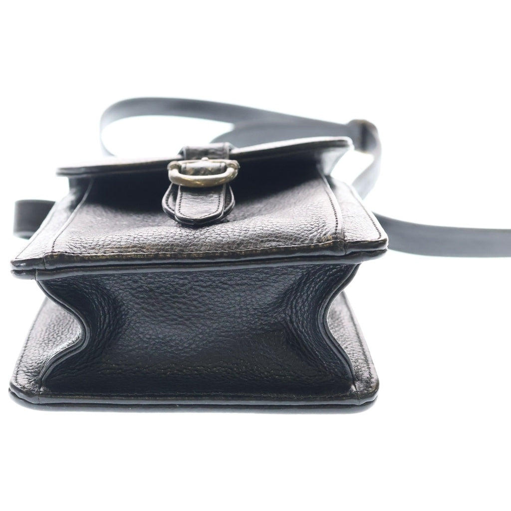 CHROME HEARTS(クロムハーツ) DAGGER FLAP ダガー装飾 フラップ レザーショルダーバッグ ブラック レディース