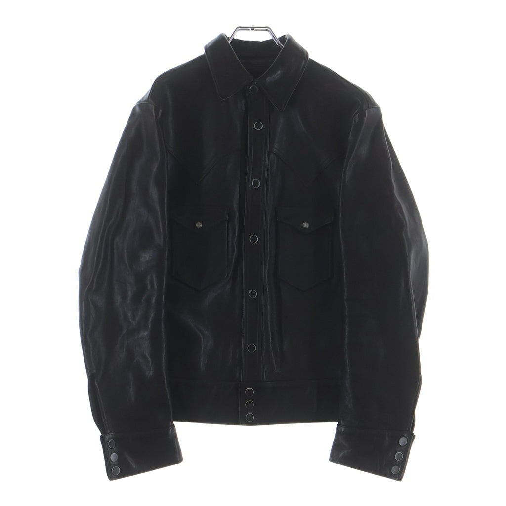 RRL(ダブルアールエル) LEATHER SHIRTS JACKET レザーシャツ ジャケット ブラック
