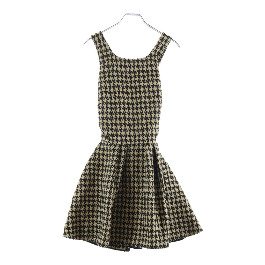 Christian Dior(クリスチャンディオール) 千鳥格子 ミニワンピース ブラウン 021B31A7722 レディース