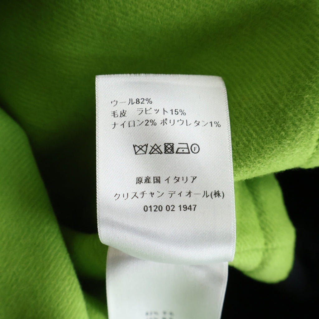 Christian Dior(クリスチャンディオール) SS22 Runway Colourblock Coat 220M32A1116 ダブルブレストコート オレンジ/ブラック/グリーン レディース