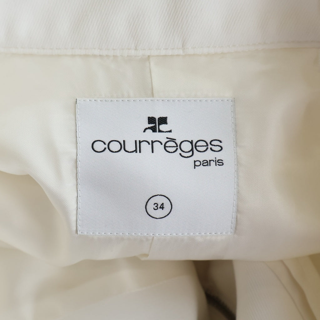 COURREGES(クレージュ) ツイルストラップジャケット ホワイト 123CBL081PL00070001 レディース
