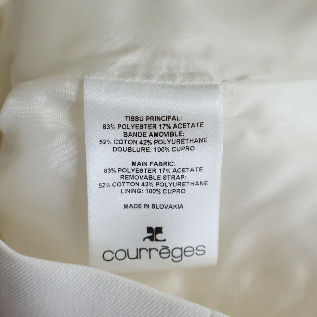 COURREGES(クレージュ) ツイルストラップジャケット ホワイト 123CBL081PL00070001 レディース