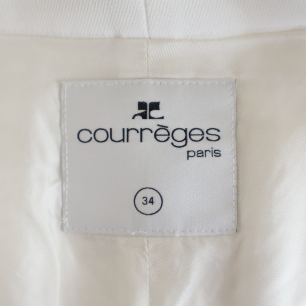 COURREGES(クレージュ) サスペンダー ミニスカート ホワイト 123CJU078PL00070001 レディース