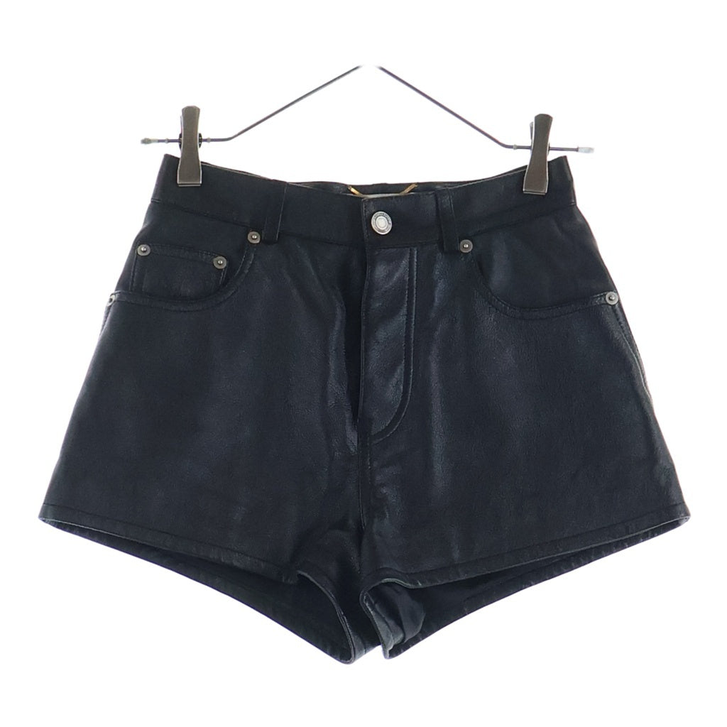 SAINT LAURENT PARIS(サンローランパリ) レザー ショートパンツ ブラック 45CT 657141 レディース