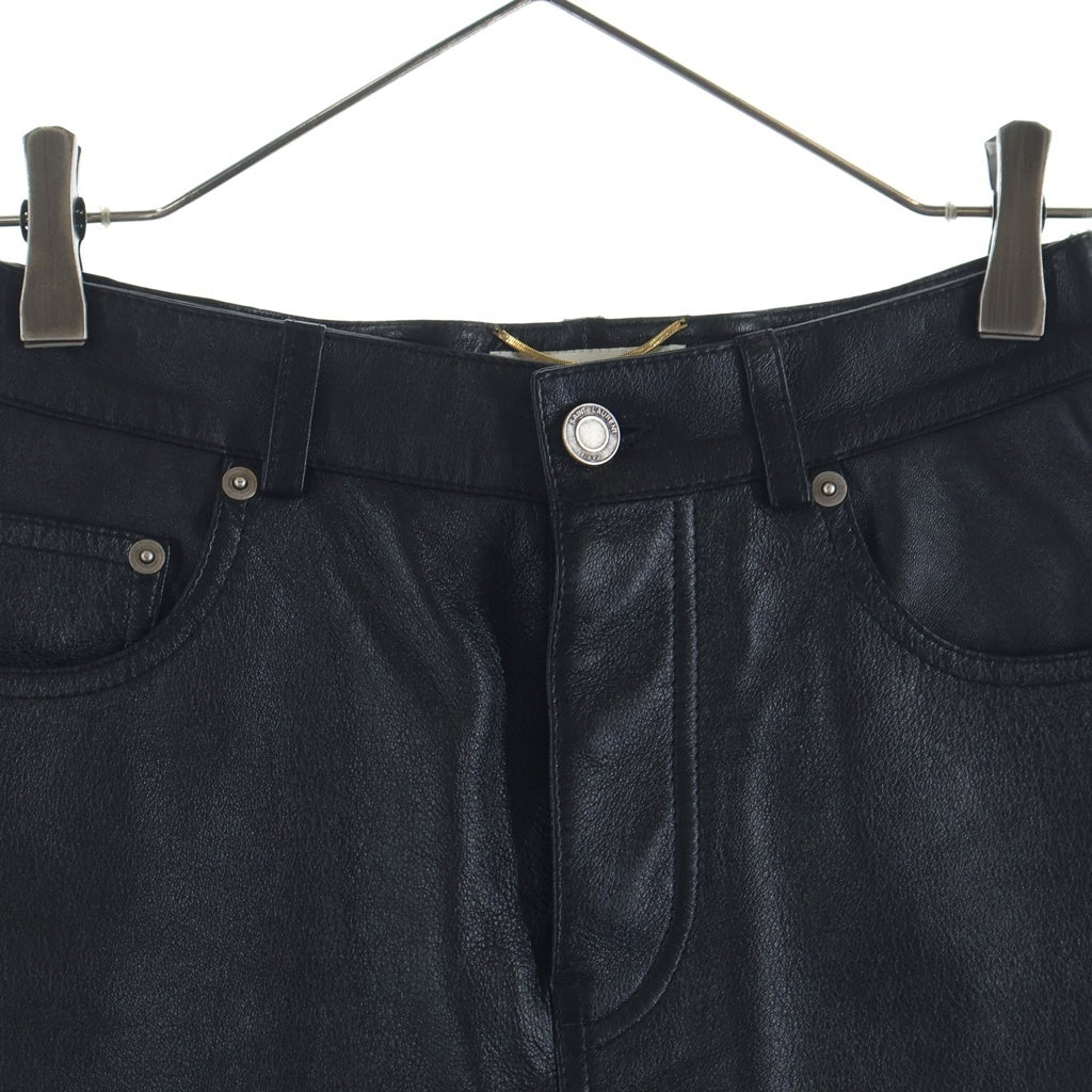 SAINT LAURENT PARIS(サンローランパリ) レザー ショートパンツ ブラック 45CT 657141 レディース