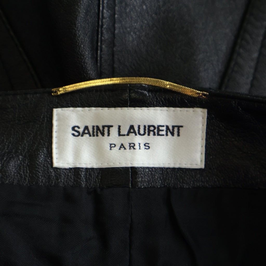 SAINT LAURENT PARIS(サンローランパリ) レザー ショートパンツ ブラック 45CT 657141 レディース