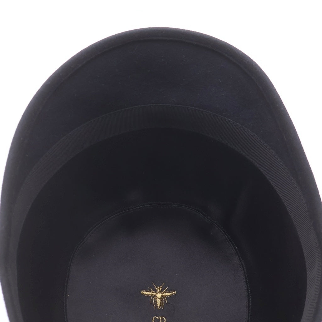 Christian Dior(クリスチャンディオール) メタルロゴ キャスケット キャップ 帽子 ブラック 94ATY920A893 レディース