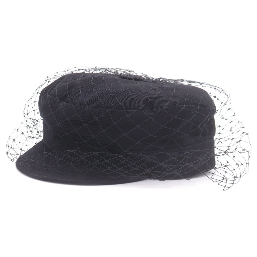 Christian Dior(クリスチャンディオール) ベール付き キャスケットキャップ 帽子 ブラック 86ATY920G130 レディース