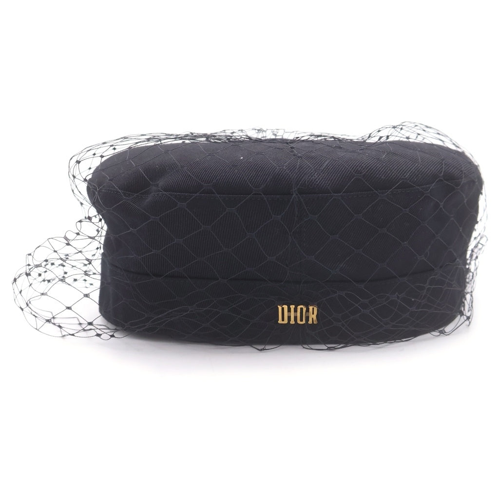 Christian Dior(クリスチャンディオール) ベール付き キャスケットキャップ 帽子 ブラック 86ATY920G130 レディース