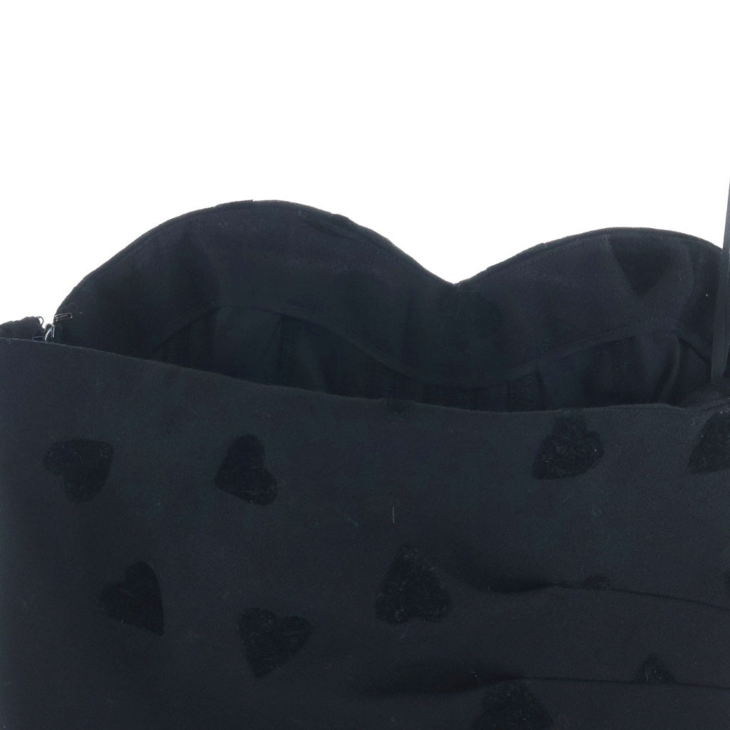 CELINE(セリーヌ) ハート柄 ウールサブレ ミニビスチェドレス 2R30F735R レディース ブラック