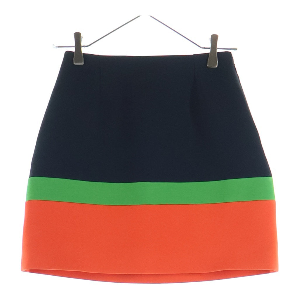 Christian Dior(クリスチャンディオール) 22SS シルク混 カラーブロックスカート レディース 221J36B1162 マルチ