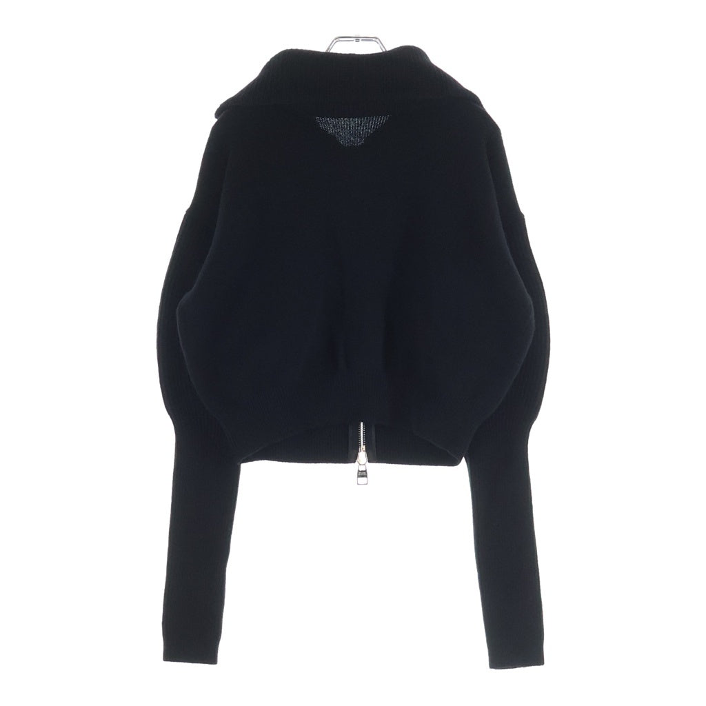 Alexander McQueen(アレキサンダーマックイーン) ウールカシミヤ ジップアップドライバーズニット セーター レディース 768796 Q1A7F ブラック