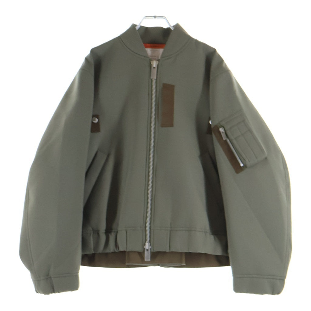 Sacai(サカイ) 25SS Suiting Bonding Blouson 25-07634 スーチング ボンディング ブルゾンジャケット カーキ