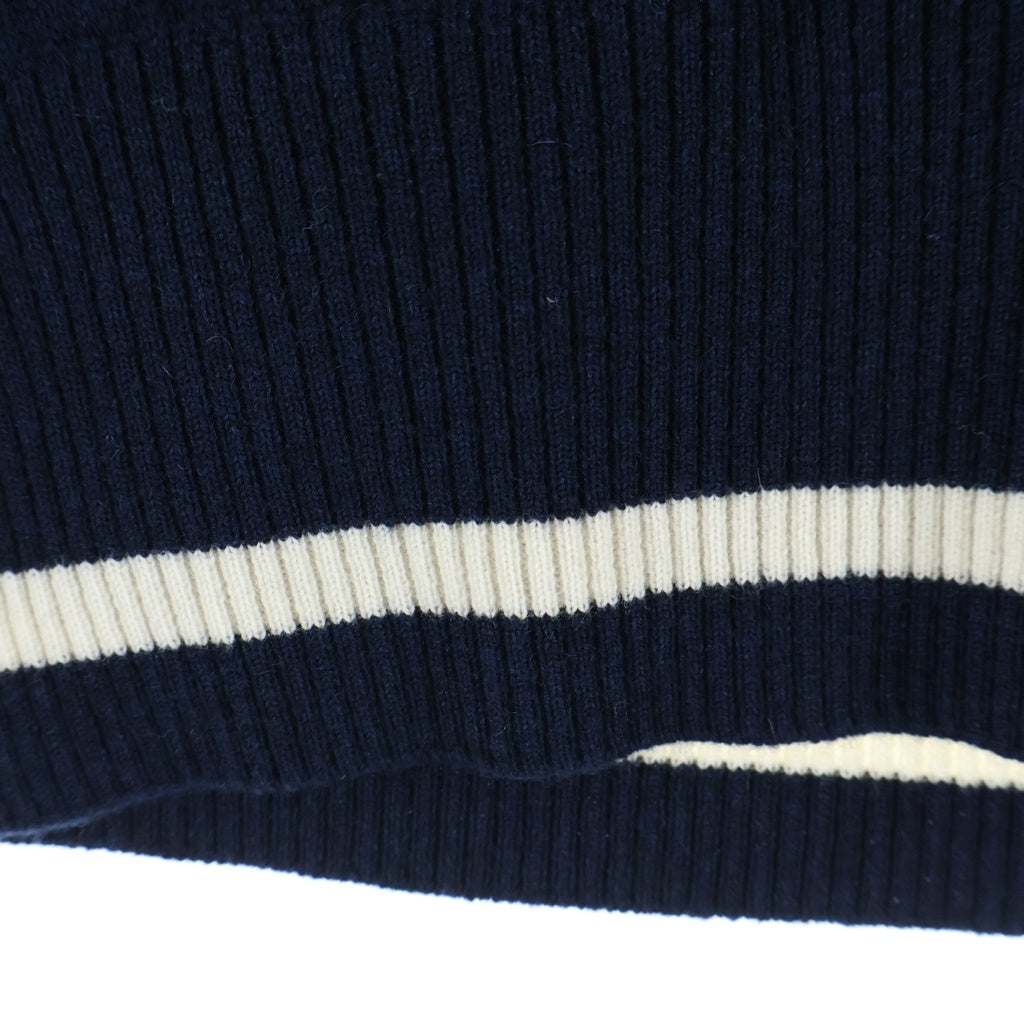 DIOR(ディオール) ×AIR JORDAN SLEEVELESS SWEATER 033M606AT143 ×エアジョーダン ロゴ刺繍 Vネック カシミヤニットベスト ネイビー