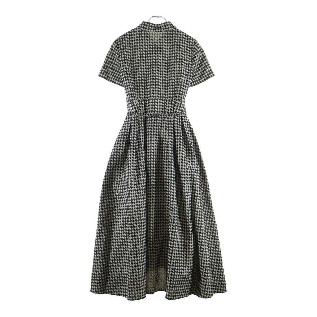 Christian Dior(クリスチャンディオール) ハウンドトゥース コットンシルク ワンピース ドレス レディース 211R15A7801 ブラック/ホワイト