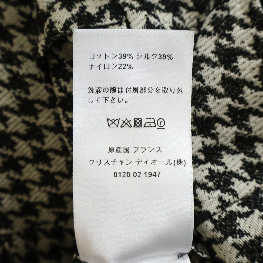 Christian Dior(クリスチャンディオール) ハウンドトゥース コットンシルク ワンピース ドレス レディース 211R15A7801 ブラック/ホワイト