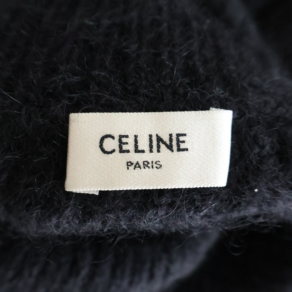 CELINE(セリーヌ) モヘア シルク クロップド タートルネックセーター ニット レディース 2A33T377N ブラック