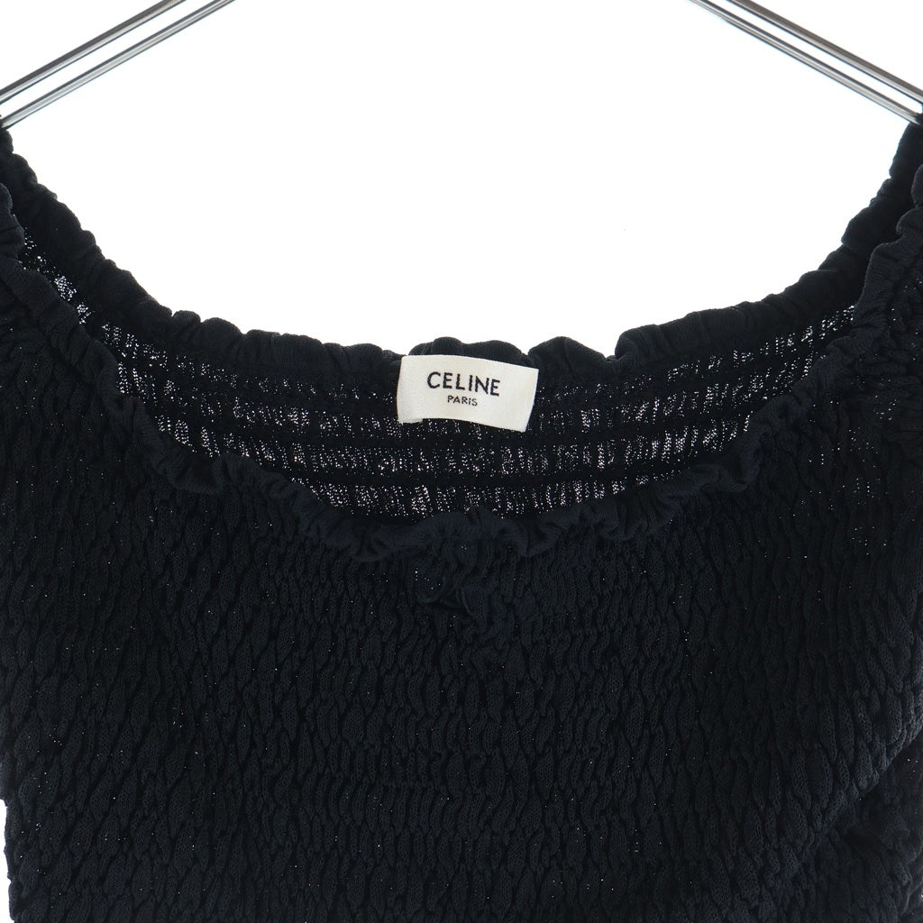 CELINE(セリーヌ) オフショルダー クロップトップ ブラック 2AE0P833X.38NO レディース