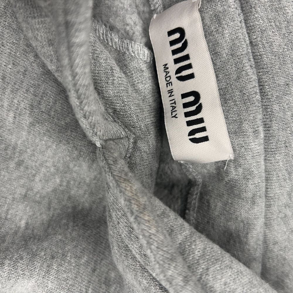 miumiu(ミュウミュウ) 23AW ロゴクロップド スウェットトレーナー レディース MJL869 102J グレー