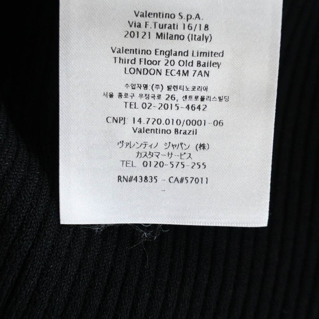 VALENTINO(ヴァレンティノ) オフショルダー リブニット トップス ブラック レディース