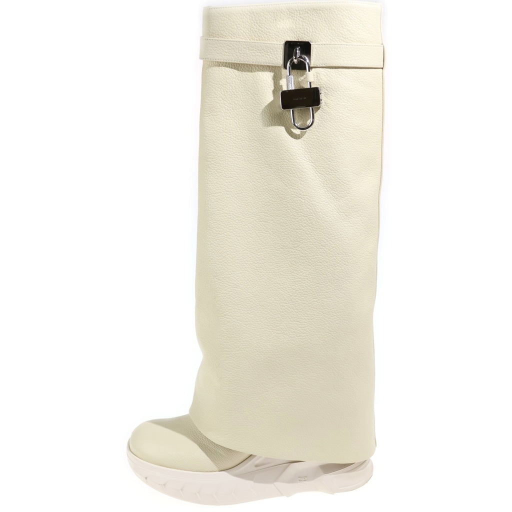 GIVENCHY(ジバンシィ) シャークロック ロングレザーブーツ レディース ベージュ