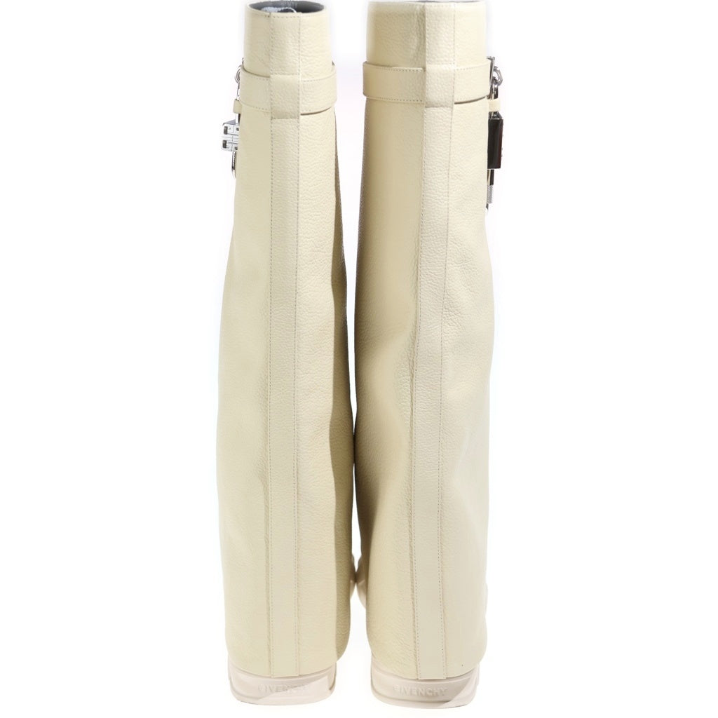 GIVENCHY(ジバンシィ) シャークロック ロングレザーブーツ レディース ベージュ