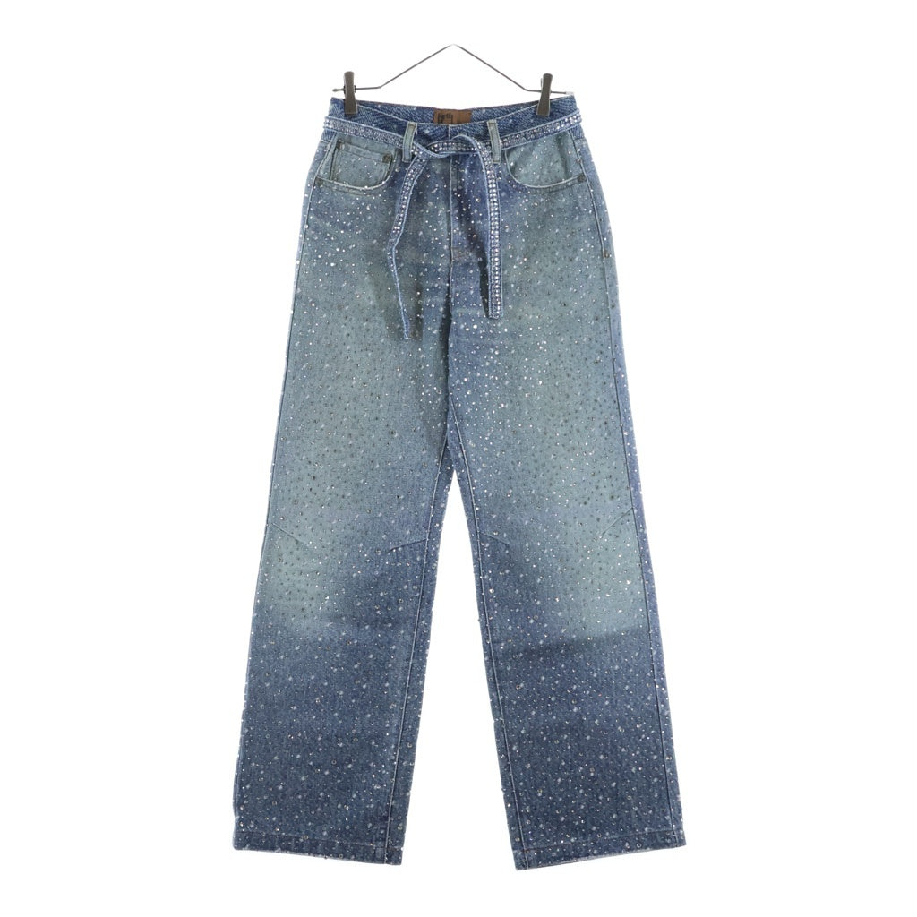 BIRTH OF ROYAL CHILD(バースオブロイヤルチャイルド) 20K Swarovski Diamond Pants スパンコール装飾 デニムパンツ インディゴ