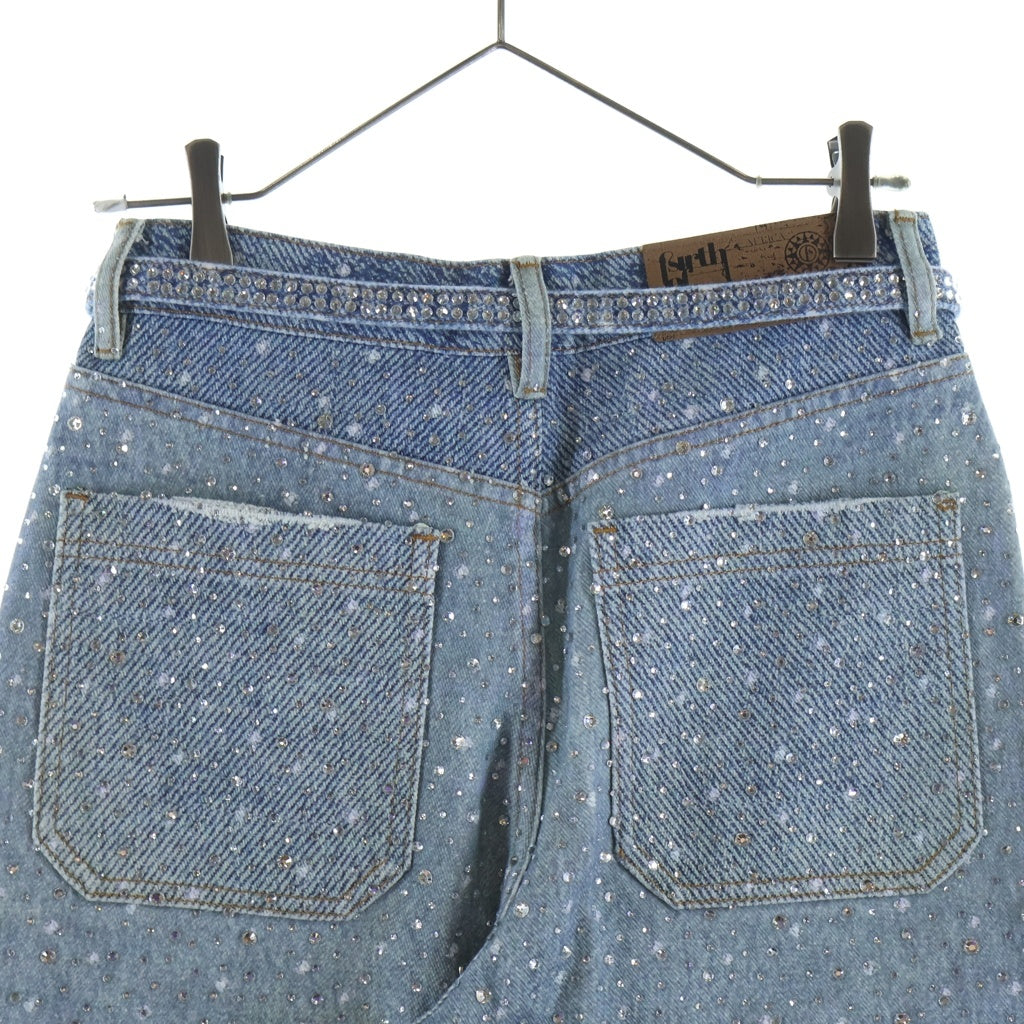 BIRTH OF ROYAL CHILD(バースオブロイヤルチャイルド) 20K Swarovski Diamond Pants スパンコール装飾 デニムパンツ インディゴ