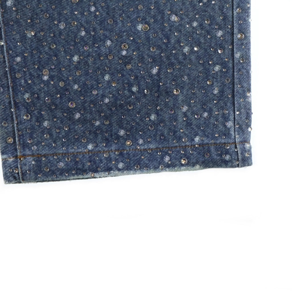 BIRTH OF ROYAL CHILD(バースオブロイヤルチャイルド) 20K Swarovski Diamond Pants スパンコール装飾 デニムパンツ インディゴ