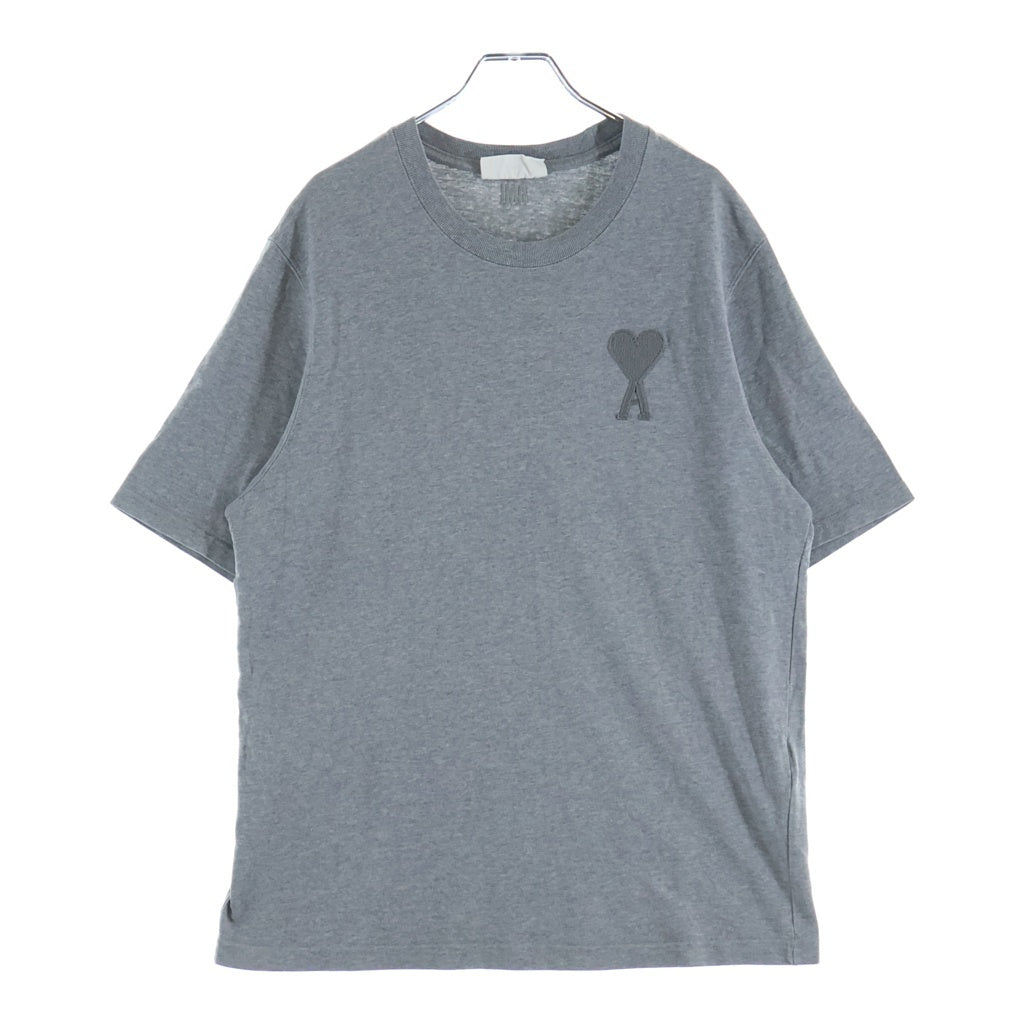 AMI Alexandre Mattiussi(アミアレクサンドルマテュッシ) T-Shirt ハートロゴ刺繍 半袖Tシャツ グレー E21HJ128.726