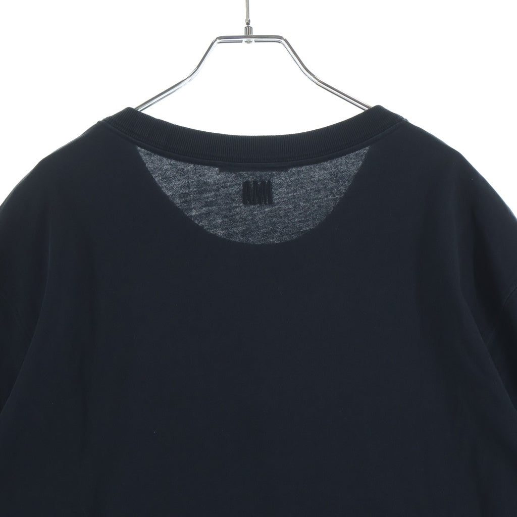 AMI Alexandre Mattiussi(アミアレクサンドルマテュッシ) T-Shirt ハートロゴ刺繍 半袖Tシャツ ブラック A21HJ128.726